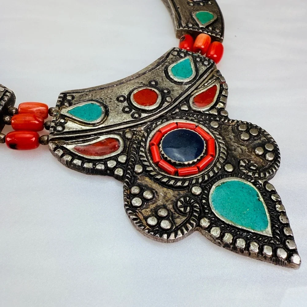 Bohemian chic southwestern style Colorful Statement Necklace